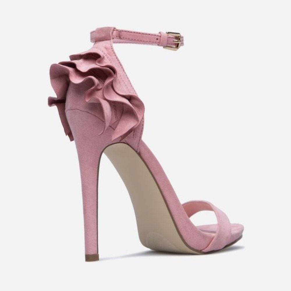 Heeled sandals soft pink color - Picture 3 of 5